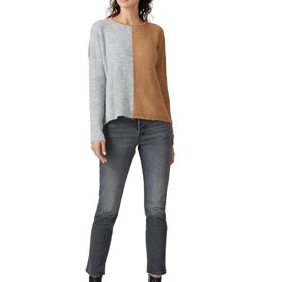 Sita Murt  Brown Colorblock Sweater, Multicolored, 42 - Picture 1 of 5